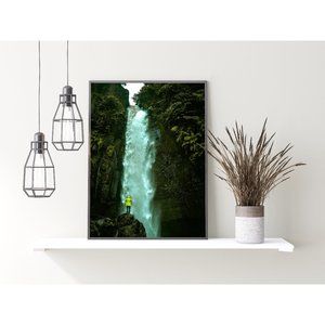 Malang, Indonesia Waterfall Wall Art Design Poster Print Decor for Home & Office